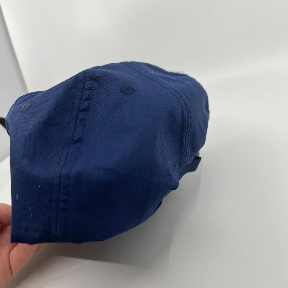 VINTAGE Peerless Stone Mason Trucker Hat Men Adjustable Blue Strap Cap Architect